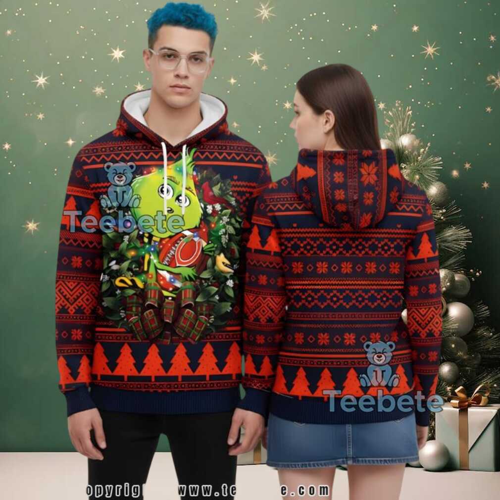 Chicago Bears Grinch Christmas Wreath Ugly 3D Hoodie Chicago Bears Grinch Christmas Wreath Ugly 3D Hoodie