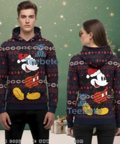 Chicago Bears Mickey Mouse Santa Ugly Christmas Sweater 3D Hoodie