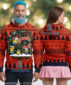 Chicago Bears Minion Ugly Christmas Sweater 3D Print Hoodie Chicago Bears Minion Ugly Christmas Sweater 3D Print Hoodie