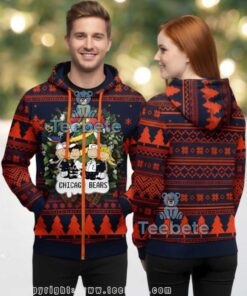 Chicago Bears Peanuts Snoopy Charlie Brown Ugly Zip Up Hoodie 3D Print Chicago Bears Peanuts Snoopy Charlie Brown Ugly Zip Up Hoodie 3D Print