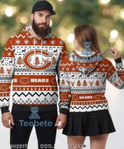 Chicago Bears Reindeer Tree 3D Ugly Christmas Hoodie Print Chicago Bears Reindeer Tree 3D Ugly Christmas Hoodie Print