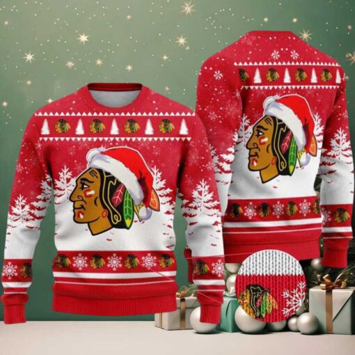 Chicago Blackhawks NHL Pattern Special Ugly Christmas Sweater Gift For Holiday 2025