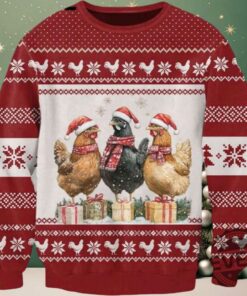 Chicken Christmas Coquette Ugly Christmas Sweater