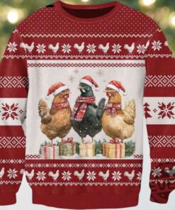 Chicken Christmas Coquette Ugly Christmas Sweater