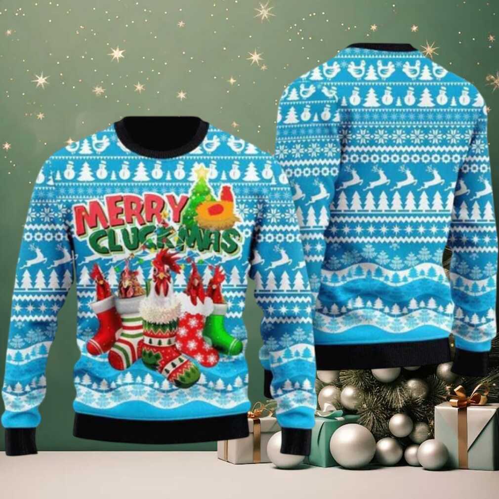 Chicken Merry Cluckmas Ugly Christmas Sweater For Men And Women Farm Ugly Sweater Christmas Fashion Winter 9109 Chicken Merry Cluckmas Ugly Christmas Sweater For Men And Women Farm Ugly Sweater Christmas Fashion Winter 9109