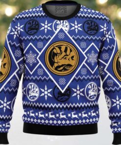 Christmas Blue Ranger Power Rangers Ugly Christmas Sweater