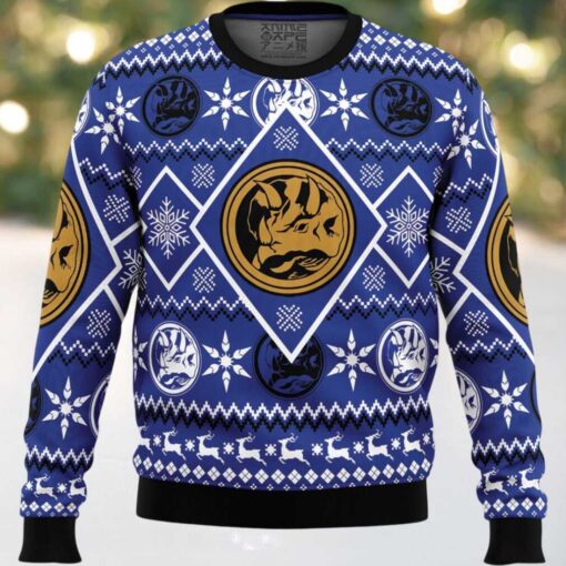 Christmas Blue Ranger Power Rangers Ugly Christmas Sweater