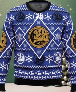 Christmas Blue Ranger Power Rangers Ugly Christmas Sweater