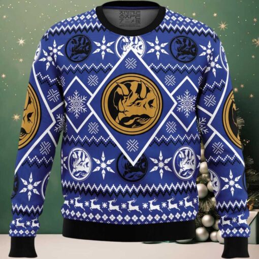 Christmas Blue Ranger Power Rangers Ugly Christmas Sweater