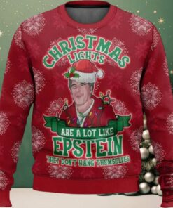 Christmas Lights Are A Lot Like Epstein Ugly Christmas Sweater