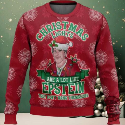 Christmas Lights Are A Lot Like Epstein Ugly Christmas Sweater