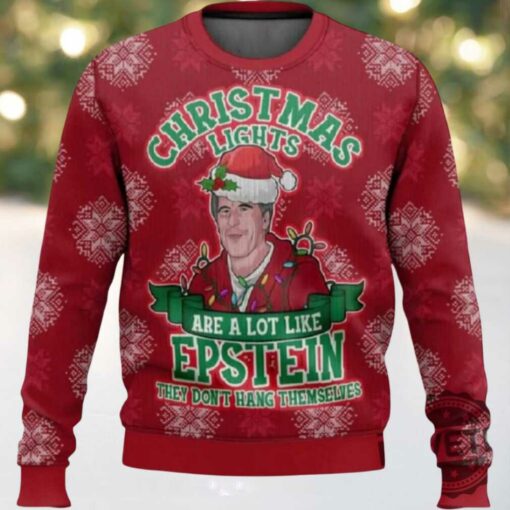 Christmas Lights Are A Lot Like Epstein Ugly Christmas Sweater