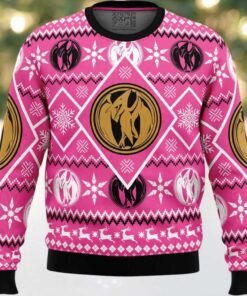 Christmas Pink Ranger Power Rangers Ugly Christmas Sweater