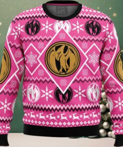 Christmas Pink Ranger Power Rangers Ugly Christmas Sweater