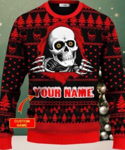 Christmas Skull Inside Me Skull Custom Ugly Christmas Sweater Christmas Skull Inside Me Skull Custom Ugly Christmas Sweater