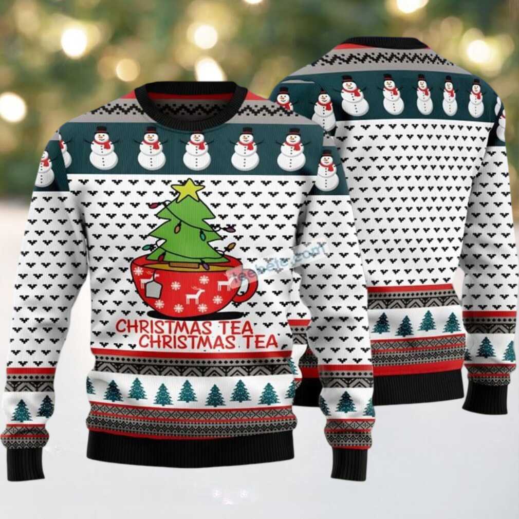 Christmas Tea Tree Snowman Pattern Ugly Christmas Sweaters On Sale White, hoodie, sweater, long sleeve and tank top Christmas Tea Tree Snowman Pattern Ugly Christmas Sweaters On Sale White