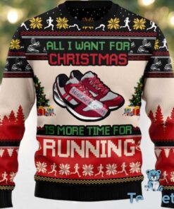 Christmas Time For Running Ugly Christmas Sweaters Couples Red, hoodie, sweater, long sleeve and tank top Christmas Time For Running Ugly Christmas Sweaters Couples Red