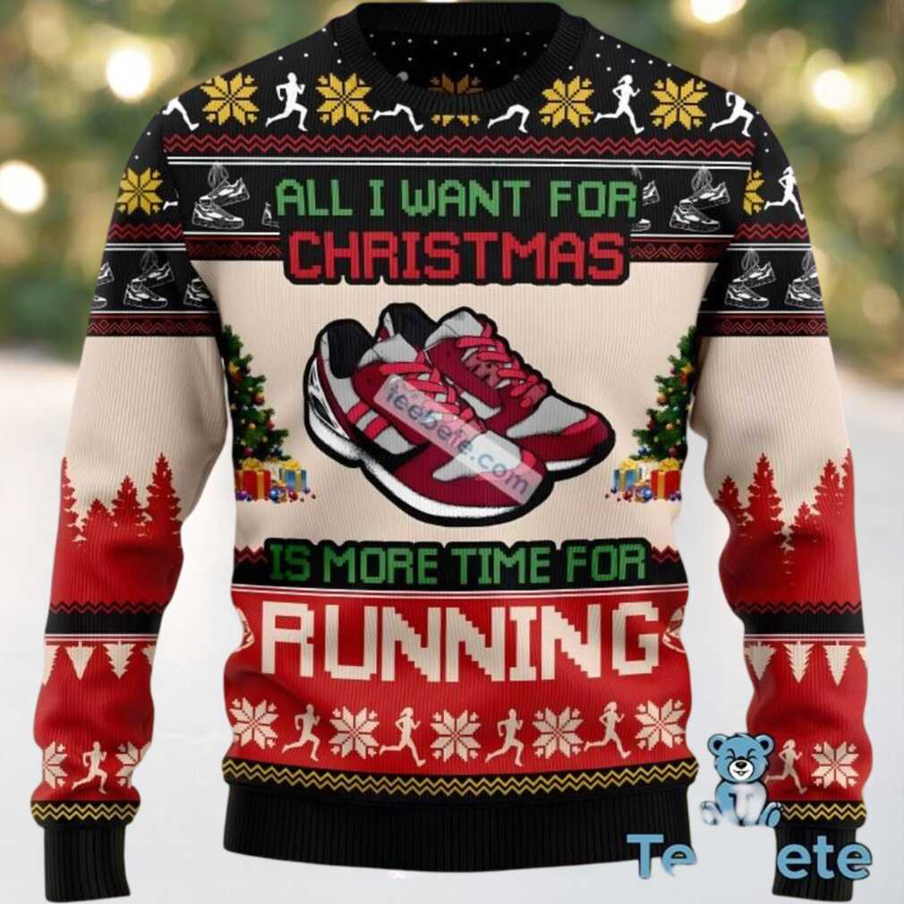 Christmas Time For Running Ugly Christmas Sweaters Couples Red, hoodie, sweater, long sleeve and tank top Christmas Time For Running Ugly Christmas Sweaters Couples Red