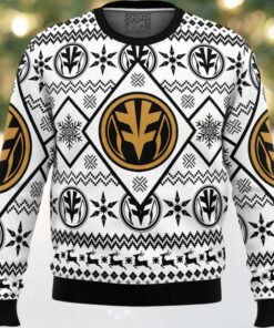 Christmas White Ranger Power Rangers Ugly Christmas Sweater