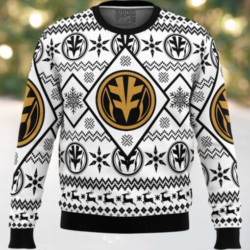 Christmas White Ranger Power Rangers Ugly Christmas Sweater