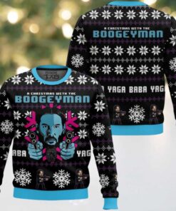 Christmas With The Boogeyman John Wick Ugly Christmas Sweater Christmas With The Boogeyman John Wick Ugly Christmas Sweater