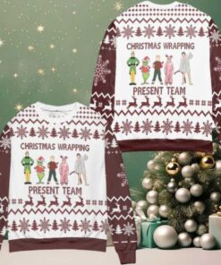 Christmas Wrapping Presents Team Grinch Friends Reindeer Snowflake Ugly Christmas Sweater