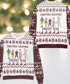 Christmas Wrapping Presents Team Grinch Friends Reindeer Snowflake Ugly Christmas Sweater