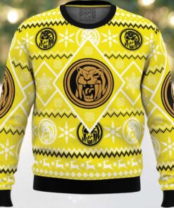 Christmas Yellow Ranger Power Rangers Ugly Christmas Sweater