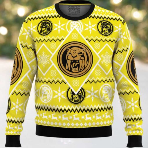 Christmas Yellow Ranger Power Rangers Ugly Christmas Sweater