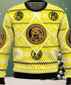 Christmas Yellow Ranger Power Rangers Ugly Christmas Sweater