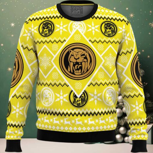 Christmas Yellow Ranger Power Rangers Ugly Christmas Sweater
