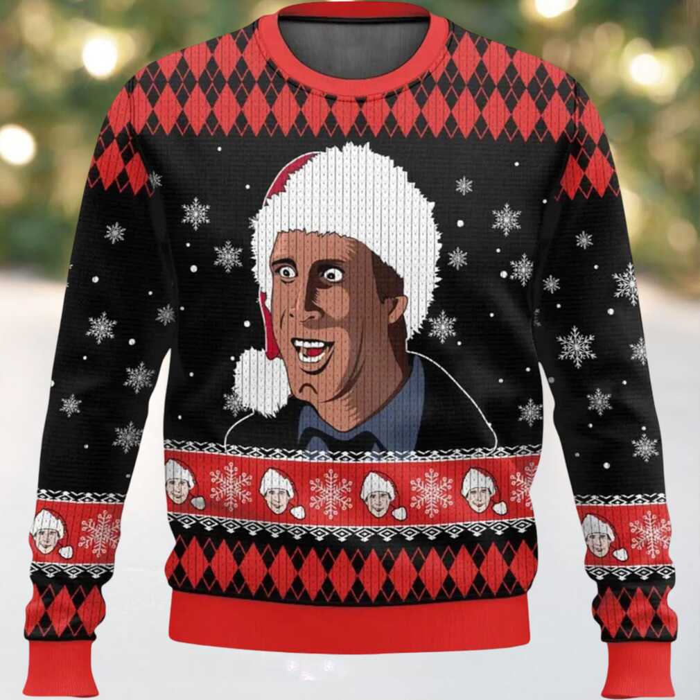 Clark Santa Ugly Christmas Sweater, hoodie, sweater, long sleeve and tank top Clark Santa Ugly Christmas Sweater Back