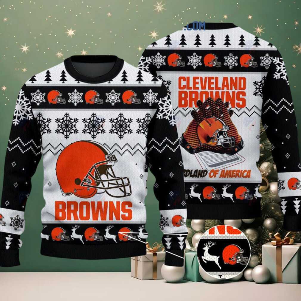 Cleveland Browns Hardland Of America Christmas Ugly Sweater Cleveland Browns Hardland Of America Christmas Ugly Sweater