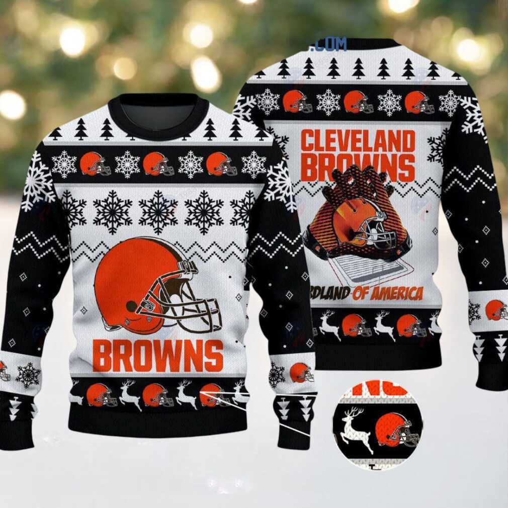 Cleveland Browns Hardland Of America Christmas Ugly Sweater Cleveland Browns Hardland Of America Christmas Ugly Sweater
