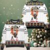 Pontoon Queen Penguin Snowflake Ugly Christmas Sweater Blue