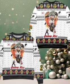 Cobra Kai Christmas Snowflake Pattern Ugly Christmas Sweater White