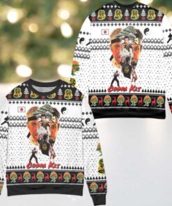 Cobra Kai Christmas Snowflake Pattern Ugly Christmas Sweater White