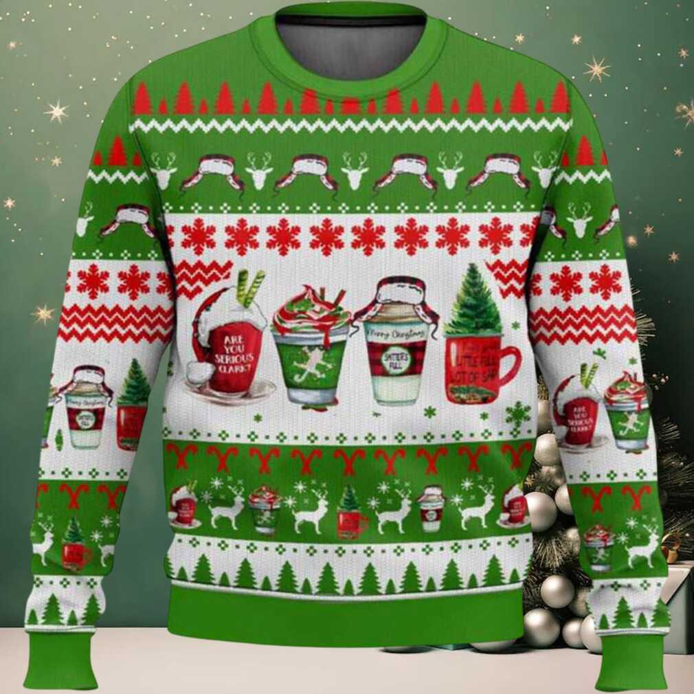 Coffee Cup Vacation Ugly Christmas Sweater, hoodie, sweater, long sleeve and tank top Coffee Cup Vacation Ugly Christmas Sweater Front