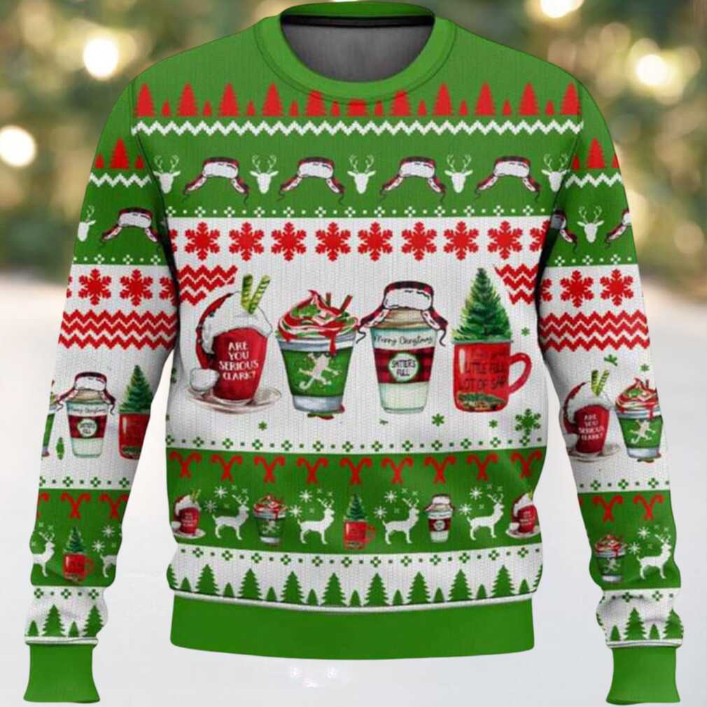 Coffee Cup Vacation Ugly Christmas Sweater, hoodie, sweater, long sleeve and tank top Coffee Cup Vacation Ugly Christmas Sweater Back