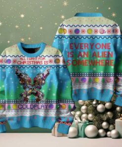 Coldplay Everyone Is An Alien Somewhere 2024 Christmas Ugly Sweater