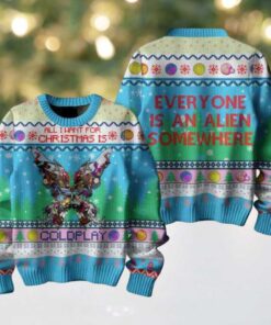 Coldplay Everyone Is An Alien Somewhere 2024 Christmas Ugly Sweater