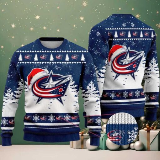 Columbus Blue Jackets NHL Pattern Special Ugly Christmas Sweater Gift For Holiday 2025
