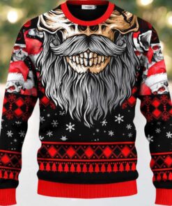 Cool Beard Skull Team Skull Ugly Christmas Sweater Cool Beard Skull Team Skull Ugly Christmas Sweater