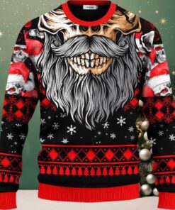 Cool Beard Skull Team Skull Ugly Christmas Sweater Cool Beard Skull Team Skull Ugly Christmas Sweater