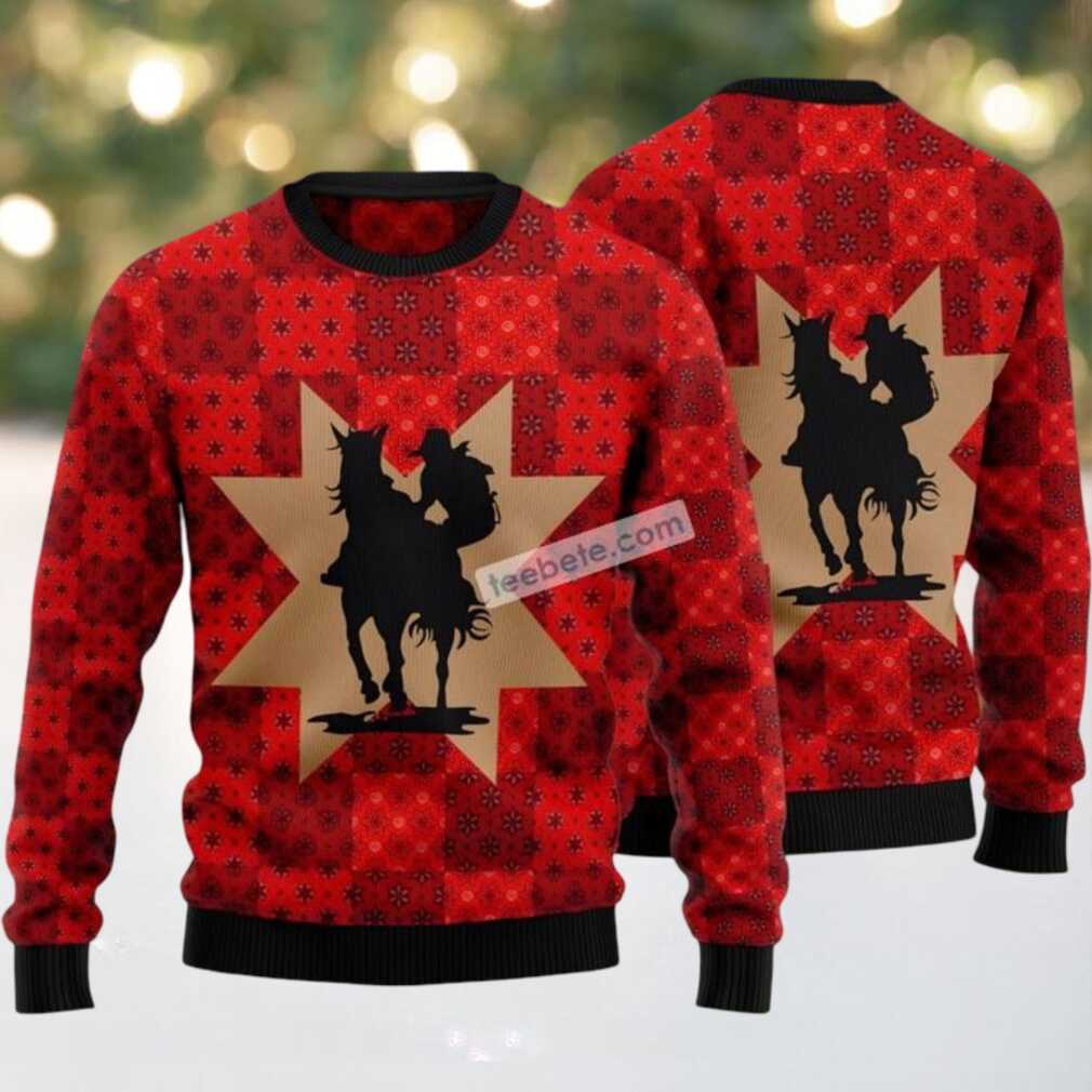 Cool Cowgirl Ugly Christmas Sweater Red Light Up, hoodie, sweater, long sleeve and tank top Cool Cowgirl Ugly Christmas Sweater Red Light Up