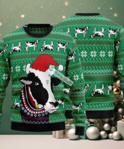 Cow Face Xmas Beanie Ugly Xmas Sweater Party