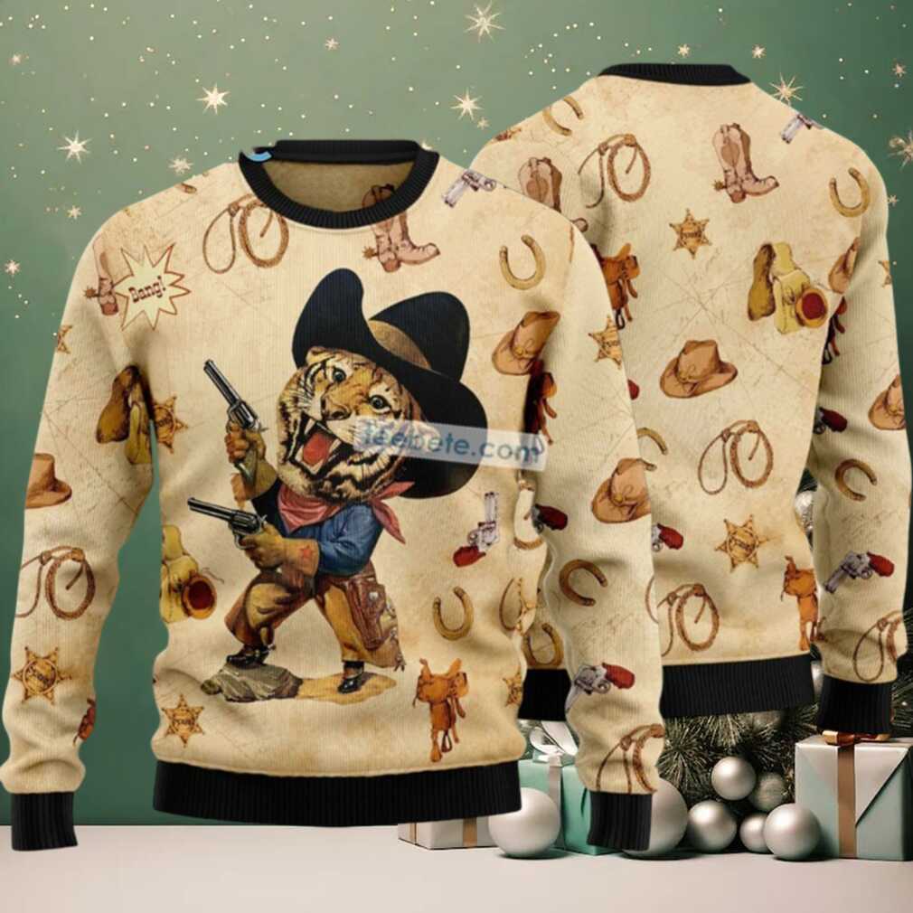 Cowboy Baby Tiger Ugly Sweater Party Cowboy Baby Tiger Ugly Sweater Party