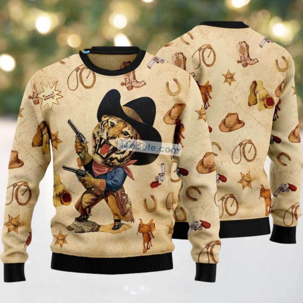 Cowboy Baby Tiger Ugly Sweater Party Cowboy Baby Tiger Ugly Sweater Party
