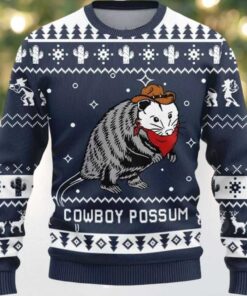 Cowboy Possum Ugly Christmas Sweater Cowboy Possum Ugly Christmas Sweater