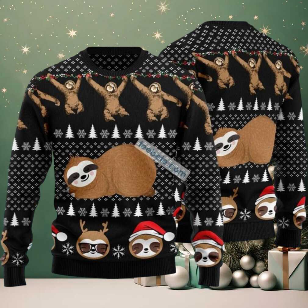 Crazy Sloth Sleep Ugly Christmas Sweaters Matching, hoodie, sweater, long sleeve and tank top Crazy Sloth Sleep Ugly Christmas Sweaters Matching